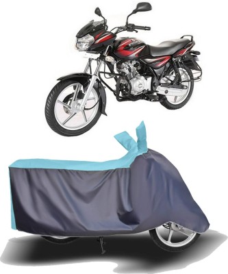 MOTOGENIX Two Wheeler Cover for Bajaj(Discover 100 DTS-i, Blue, Grey)