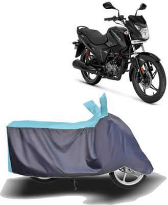 MOTOGENIX Two Wheeler Cover for Hero(Glamour, Blue, Grey)