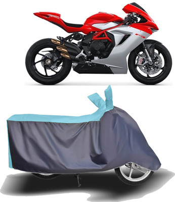 MOTOGENIX Two Wheeler Cover for MV Agusta(F3, Blue, Grey)