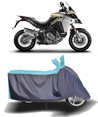 MOTOGENIX Two Wheeler Cover for Ducati(Multistrada 1260, Blue, Grey)