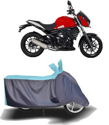 MOTOGENIX Two Wheeler Cover for Mahindra(Mojo UT 300, Blue, Grey)