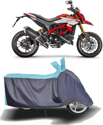 MOTOGENIX Two Wheeler Cover for Ducati(Hypermotard 939, Blue, Grey)