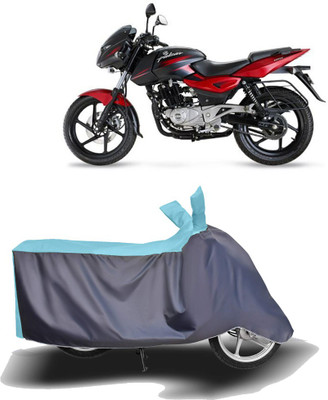 MOTOGENIX Two Wheeler Cover for Bajaj(Pulsar 180 DTS-i, Blue, Grey)