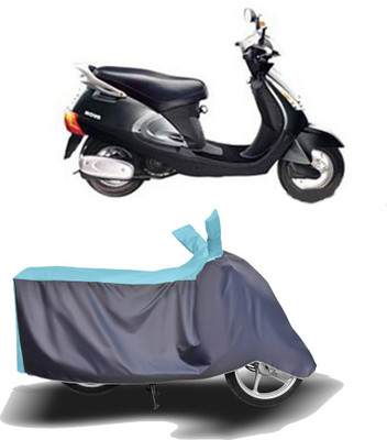 MOTOGENIX Two Wheeler Cover for Kinetic(Nova EX, Blue, Grey)