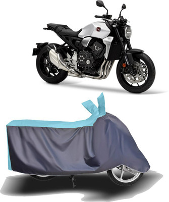 MOTOGENIX Two Wheeler Cover for Honda(CB1000R, Blue, Grey)