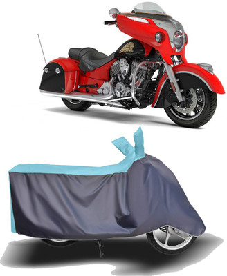 MOTOGENIX Two Wheeler Cover for Indian(Chieftain, Blue, Grey)
