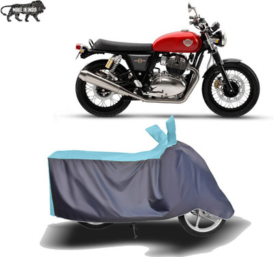 MOTOGENIX Two Wheeler Cover for Royal Enfield(Interceptor 650, Blue, Grey)