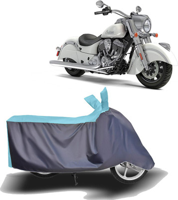 MOTOGENIX Two Wheeler Cover for Indian(Chief Classic, Blue, Grey)