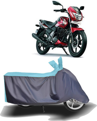 MOTOGENIX Two Wheeler Cover for TVS(Flame, Blue, Grey)