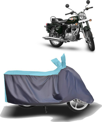 MOTOGENIX Two Wheeler Cover for Royal Enfield(Twin spark, Blue, Grey)