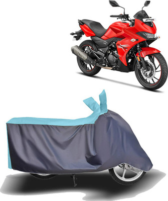 MOTOGENIX Two Wheeler Cover for Hero(Xtreme 200S, Blue, Grey)