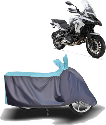 MOTOGENIX Two Wheeler Cover for Benelli(TRK 502, Blue, Grey)