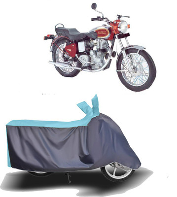 MOTOGENIX Two Wheeler Cover for Royal Enfield(Machismo 350, Blue, Grey)