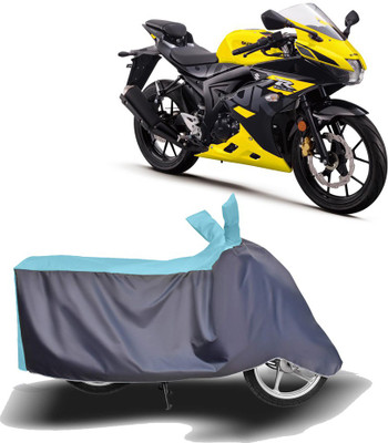MOTOGENIX Two Wheeler Cover for Suzuki(GSX R150, Blue, Grey)