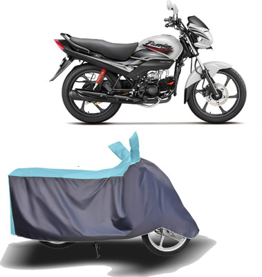 Amozkart Two Wheeler Cover for Hero(Passion Pro i3S, Blue, Grey)