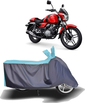 MOTOGENIX Two Wheeler Cover for Bajaj(V12, Blue, Grey)