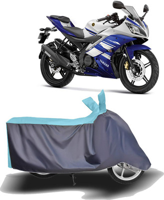 MOTOGENIX Two Wheeler Cover for Yamaha(YZF R15 S, Blue, Grey)