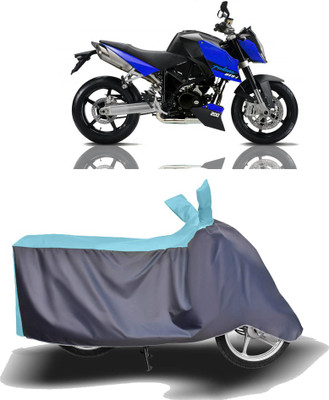 MOTOGENIX Two Wheeler Cover for Bajaj(Pulsar 220 DTS-i, Blue, Grey)