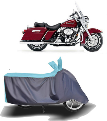MOTOGENIX Two Wheeler Cover for Harley Davidson(Road King, Blue, Grey)