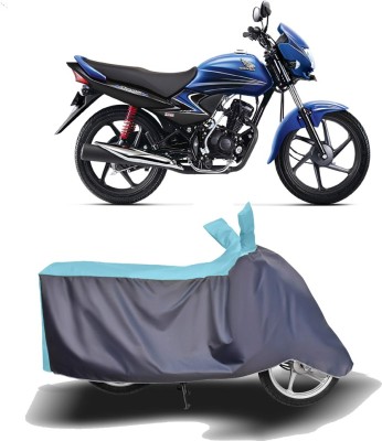 MOTOGENIX Two Wheeler Cover for Honda(Dream Yuga, Blue, Grey)