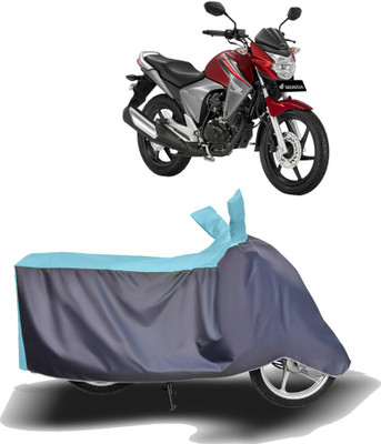 MOTOGENIX Two Wheeler Cover for Honda(Unicorn Dazzler, Blue, Grey)
