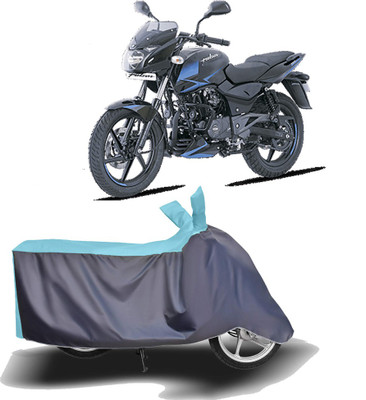 MOTOGENIX Two Wheeler Cover for Bajaj(Pulsar 150 DTS-i, Blue, Grey)