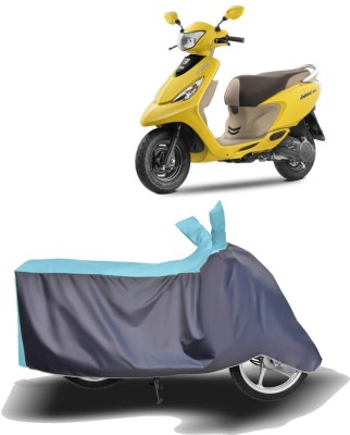 Amozkart Two Wheeler Cover for TVS(Scooty Zest 110, Blue, Grey)