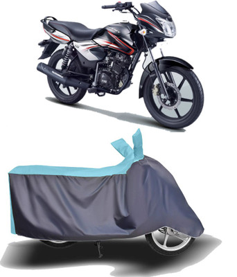 MOTOGENIX Two Wheeler Cover for TVS(Phoenix 125, Blue, Grey)
