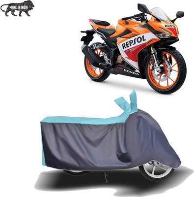 MOTOGENIX Two Wheeler Cover for Honda(CBR 150R, Blue, Grey)