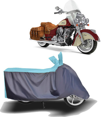MOTOGENIX Two Wheeler Cover for Indian(Chief Vintage, Blue, Grey)