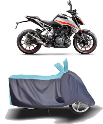 MOTOGENIX Two Wheeler Cover for KTM(Duke 390, Blue, Grey)