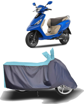 MOTOGENIX Two Wheeler Cover for TVS(Zest, Blue, Grey)