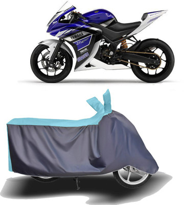 MOTOGENIX Two Wheeler Cover for Yamaha(YZF R25, Blue, Grey)