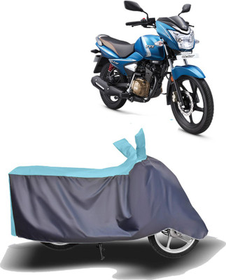 MOTOGENIX Two Wheeler Cover for TVS(Victor, Blue, Grey)