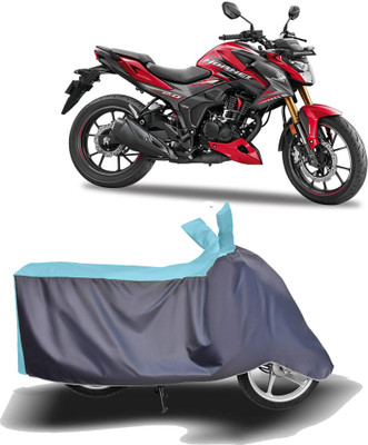 MOTOGENIX Two Wheeler Cover for Honda(CB Hornet 160, Blue, Grey)