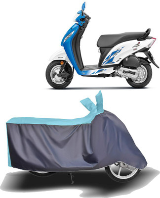 MOTOGENIX Two Wheeler Cover for Honda(Activa i, Blue, Grey)