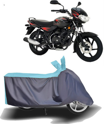 Mdstar Waterproof Two Wheeler Cover for Bajaj(Discover 135, Blue, Grey)