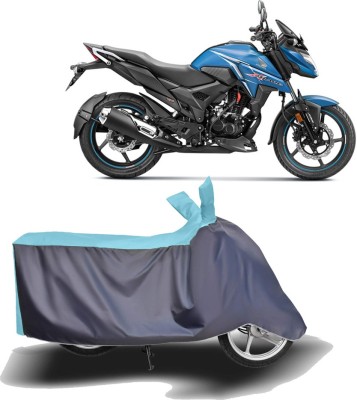 MOTOGENIX Two Wheeler Cover for Honda(X-Blade, Blue, Grey)