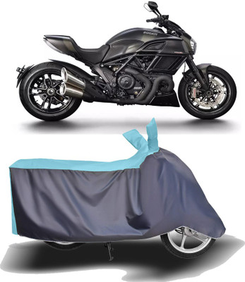 MOTOGENIX Two Wheeler Cover for Ducati(Diavel, Blue, Grey)