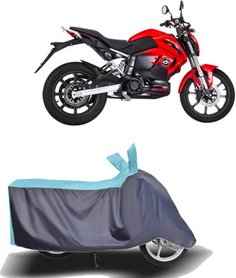 MOTOGENIX Two Wheeler Cover for Revolt(RV 400, Blue, Grey)