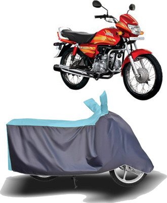 MOTOGENIX Two Wheeler Cover for Hero(CD deluxe, Blue, Grey)