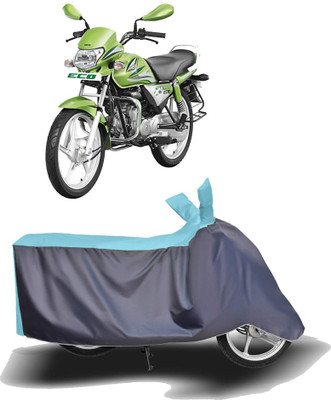 Amozkart Two Wheeler Cover for Hero(HF Deluxe Eco, Blue, Grey)