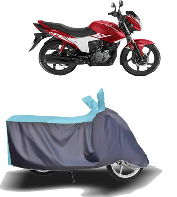 MOTOGENIX Two Wheeler Cover for Hero(MotoCorp Glamour, Blue, Grey)