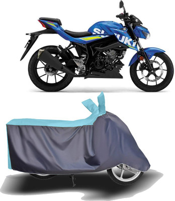 MOTOGENIX Two Wheeler Cover for Suzuki(GSX, Blue, Grey)