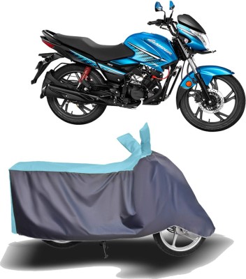 MOTOGENIX Two Wheeler Cover for Hero(Glamour Programmed FI, Blue, Grey)