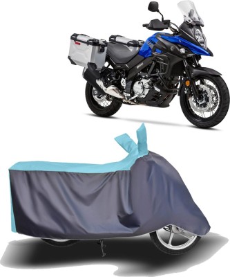 MOTOGENIX Two Wheeler Cover for Suzuki(V Strom 1000, Blue, Grey)