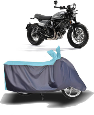 MOTOGENIX Two Wheeler Cover for Ducati(Scrambler, Blue, Grey)