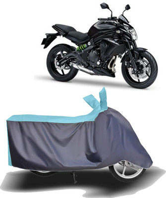 MOTOGENIX Two Wheeler Cover for Kawasaki(ER 6N, Blue, Grey)