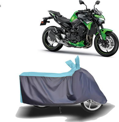MOTOGENIX Two Wheeler Cover for Kawasaki(Z900, Blue, Grey)