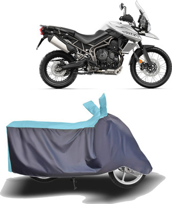 MOTOGENIX Two Wheeler Cover for Triumph(Tiger 800 XCA, Blue, Grey)
